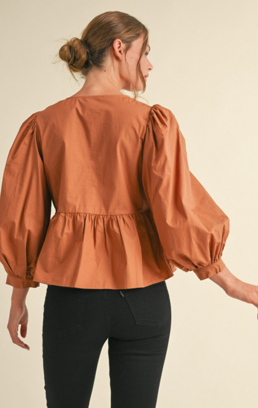 Toffee Bow Top